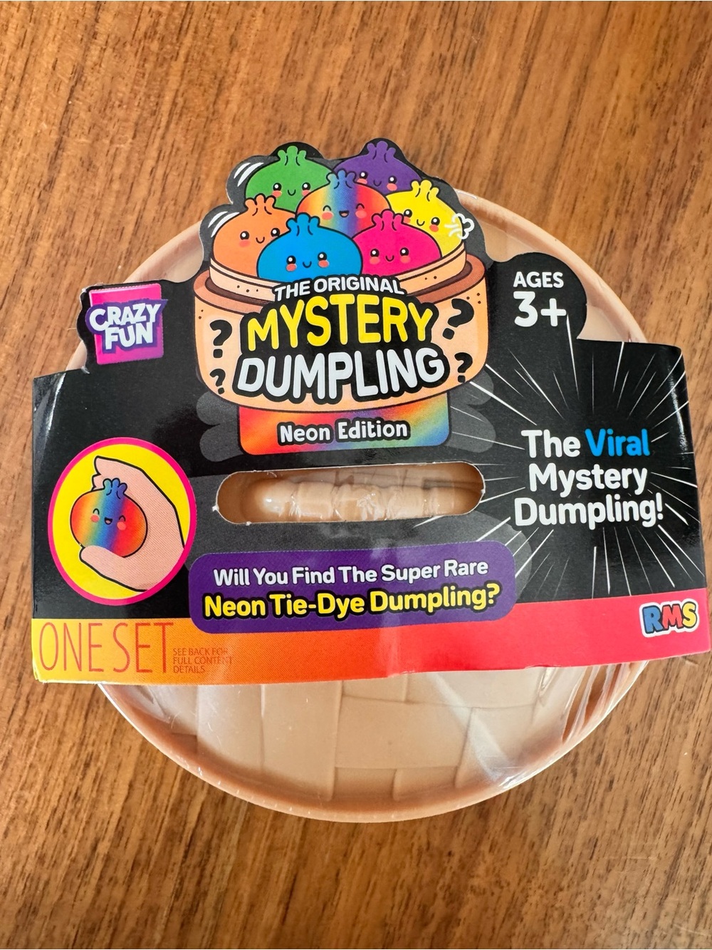 RMS Mystery Dumpling Neon Edition Viral Squishy Super Rare Tie Dye. Sealed NWT
